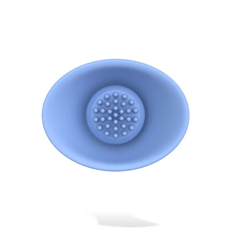 Adam & Eve Eve's Pleasure Dome spinning and vibrating stimulator in blue silicone
